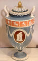 Wedgwood Victoria ware vase of bone china & parian porcelain at World of Wedgwood. Barlaston, Stoke, England