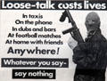 Loose-talk costs lives poster at Linen Hall Library. Belfast, Northern Ireland.