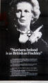 Northern Ireland is as British as Finchley poster at Linen Hall Library. Belfast, Northern Ireland.