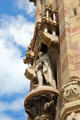 Prince Albert statue on face of Albert Clock tower in Queen's Square. Belfast, Northern Ireland.