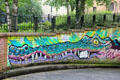 Mural of crocodile enforcing no parking sign. Belfast, Northern Ireland.