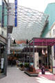 Glass canopy over Victoria Square shopping center. Belfast, Northern Ireland.