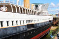 Nomadic Cherbourg in dry dock at Titanic Quarter. Belfast, Northern Ireland.