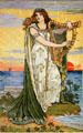 Erin graphic by Arts & Crafts artist Walter Crane at Ulster Museum. Belfast, Northern Ireland.