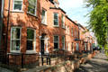 Queen's Quarter neighborhood streetscape. Belfast, Northern Ireland.