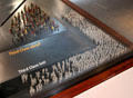 Visual showing Titanic Third Class passengers saved & lost at Ulster Transport Museum. Belfast, Northern Ireland.