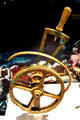 Engine telegraph parts from bridge salvaged from wreck of Titanic at Ulster Transport Museum. Belfast, Northern Ireland.