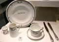 Titanic & Olympic Kosher porcelain china at Ulster Transport Museum. Belfast, Northern Ireland.