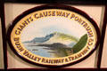 Shield of Giant's Causeway, Portrush & Bush Valley Railway & Tramway Co. at Ulster Transport Museum. Belfast, Northern Ireland.