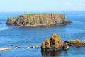 Islands near Carrick-a-Rede Rope Bridge on Antrim Coast. Northern Ireland