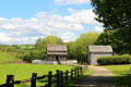 Western Pennsylvania Log House at Ulster American Folk Park. Omagh, Northern Ireland