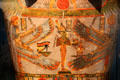 Details of Mummy cartonnage case of woman named Tjentmutengebtiu from Thebes at British Museum. London, United Kingdom.