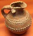 Minoan pottery jug with relief decoration from Crete at British Museum. London, United Kingdom.