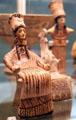 Terracotta flattened goddesses made in Boeotia at British Museum. London, United Kingdom.