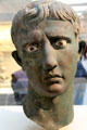 Bronze head from larger the life statue of Augustus prob. made in Egypt, found in Meroe, Sudan at British Museum. London, United Kingdom.