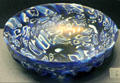 Roman era pillar-molded blue glass bowl imported to Britain prob. from Italy at British Museum. London, United Kingdom.
