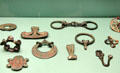 Celtic culture bronze fittings from cart burials from England at British Museum. London, United Kingdom.