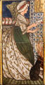 February monthly labor series ceramic tile by William Morris, Philip Webb, Lucy Faulkner et al made by Morris, Marshall, Faulkner & Co at Morris Gallery. London, United Kingdom.