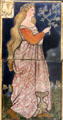 April monthly labor series ceramic tile by William Morris, Philip Webb, Lucy Faulkner et al made by Morris, Marshall, Faulkner & Co at Morris Gallery. London, United Kingdom.