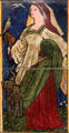 May monthly labor series ceramic tile by William Morris, Philip Webb, Lucy Faulkner et al made by Morris, Marshall, Faulkner & Co at Morris Gallery. London, United Kingdom.