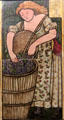 September monthly labor series ceramic tile by William Morris, Philip Webb, Lucy Faulkner et al made by Morris, Marshall, Faulkner & Co at Morris Gallery. London, United Kingdom.