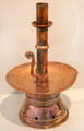 Red House in Bexleyheath brass & copper candlestick early by Philip Webb at Morris Gallery. London, United Kingdom.