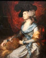 Actress Sarah Siddons portrait by Thomas Gainsborough at National Gallery. London, United Kingdom.