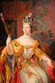Detail of Queen Victoria portrait by Sir George Hayter after 1838 original at National Portrait Gallery. London, United Kingdom.