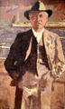 William Maxwell Aitken, 1st Baron Beaverbrook, Minister of Aircraft Production during WWII portrait by Walter Sickert at National Portrait Gallery. London, United Kingdom.