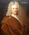Astronomer Edmond Halley portrait by Richard Phillips at National Portrait Gallery. London, United Kingdom.