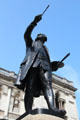 Sir Joshua Reynolds first president at Royal Academy of Arts sculpture by Alfred Drury RA at Courtyard of Burlington House. London, United Kingdom.