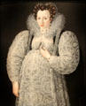 Unknown pregnant lady portrait by Marcus Gheeraerts of London at Tate Britain. London, United Kingdom.