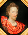 Man in classical dress, possibly Philip Herbert, 4th Earl of Pembroke portrait by Marcus Gheeraerts of London at Tate Britain. London, United Kingdom.