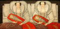 Cholmondeley ladies portrait by unknown British artist at Tate Britain. London, United Kingdom.
