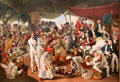 Colonel Mordaunt's Cock Fighting Match painting by Johan Zoffany at Tate Britain. London, United Kingdom.