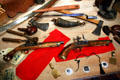 Flintlock pistols & other arms at Fort Condé Museum. Mobile, AL.