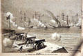 Etching of Battle of Mobile Bay at Mobile Museum. Mobile, AL.