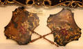 Pair of painted fans at Conde-Charlotte Museum. Mobile, AL.