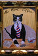 Portrait of Socks, the First Cat, by Mileston Relkin at Clinton Presidential Library. Little Rock, AR
