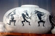 Native themes on pottery. Tucson, AZ.