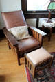 Morris chair #471 by L.&J.G. Stickley & stool in Corbett House at Tucson Museum of Art. Tucson, AZ.