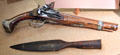 Spanish flintlock cavalry pistol & lance blade at Arizona Historical Society Museum Downtown. Tucson, AZ.