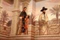 Trompe l'oeil mural with saints in front entrance of St. Augustine Cathedral. Tucson, AZ.