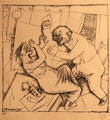 Domestic Scene etching by George Grosz at University of Arizona Museum of Art. Tucson, AZ.