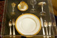 China & silverware used by governors in California Governor's Mansion. Sacramento, CA.