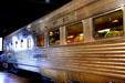 Santa Fe "Cochita" dining car used on streamlined AT&SF Chicago Super Chief service at California State Railroad Museum. Sacramento, CA.