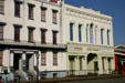 Victorian buildings at 2nd & J Sts. in Old Sacramento. Sacramento, CA.