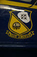 Blue Angels insignia on A-4C Skyhawk at Aerospace Museum of California. Sacramento, CA.