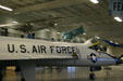 F-106 Delta Dart & suspended small aircraft at Aerospace Museum of California. Sacramento, CA.