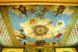 Ceiling fresco with Bishop saints in Santa Clara de Asis Mission. San Jose, CA